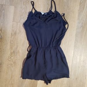 Navy Blue Romper with Pockets